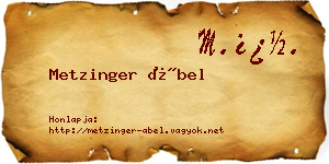 Metzinger Ábel névjegykártya